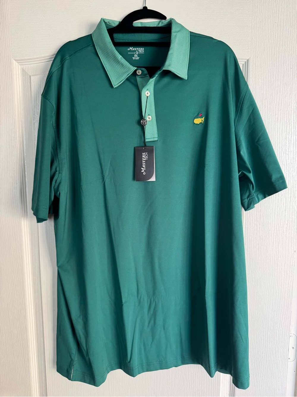 Masters Tech Evergreen Golf Polo with Contrast Collar